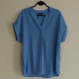 NWOT Rachel Roy Blue Women's Short Sleeve Top Blouse XL